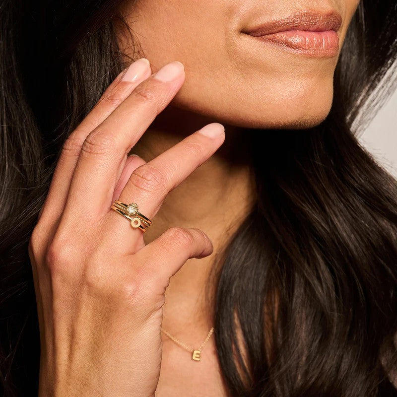 14k Geelgoud met witte topas 1227YWT/50