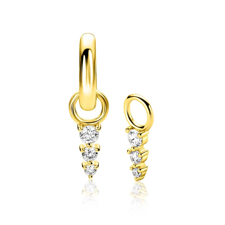 ZINZI Gold Plated Zilveren Oorbedels ZICH2887Y