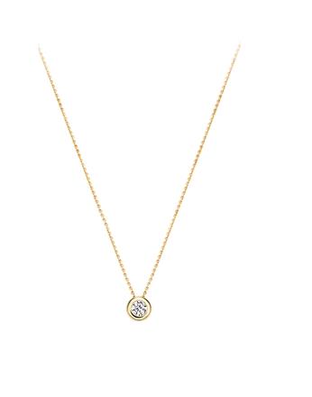 Blush collier 14 karaat geel- en witgoud met zirkonia 3052YZI