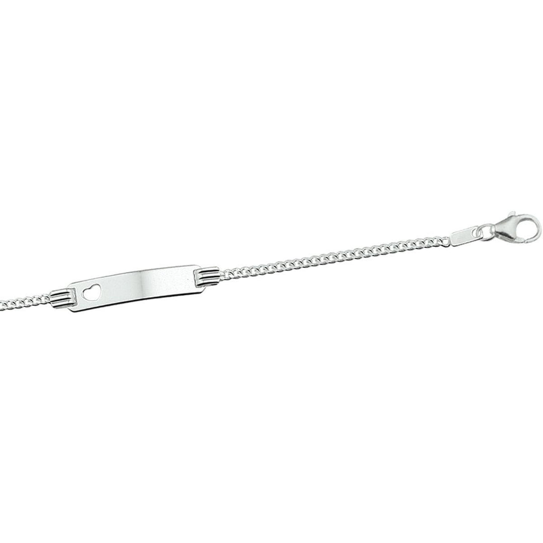 graveerarmband hart gourmette plaat 4,8 mm