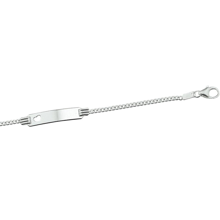 graveerarmband hart gourmette plaat 4,8 mm