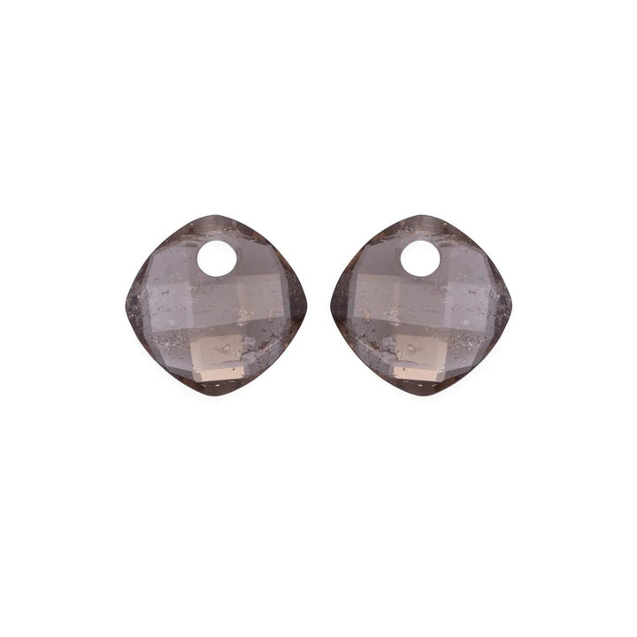 Earstones | Cushion Cut - Smoky Quartz EAGEM23-CC