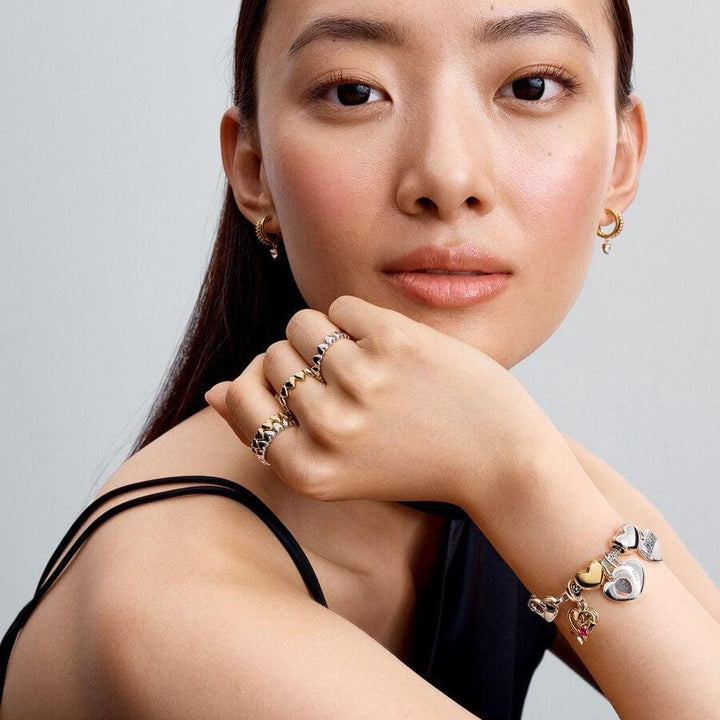 Pandora hangend Hart Oorringen 263685C01