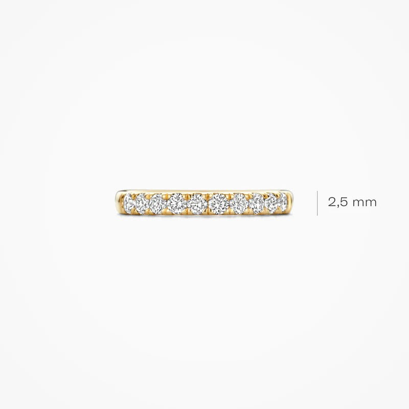 14 kt Gouden Ring met Lab Grown Diamant 0,48 ct – Pavé – LG1014Y