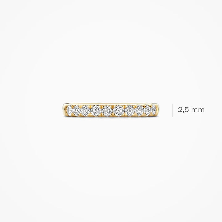 14 kt Gouden Ring met Lab Grown Diamant 0,48 ct – Pavé – LG1014Y