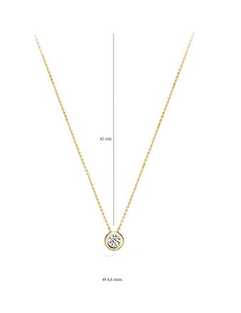 Blush collier 14 karaat geel- en witgoud met zirkonia 3052YZI