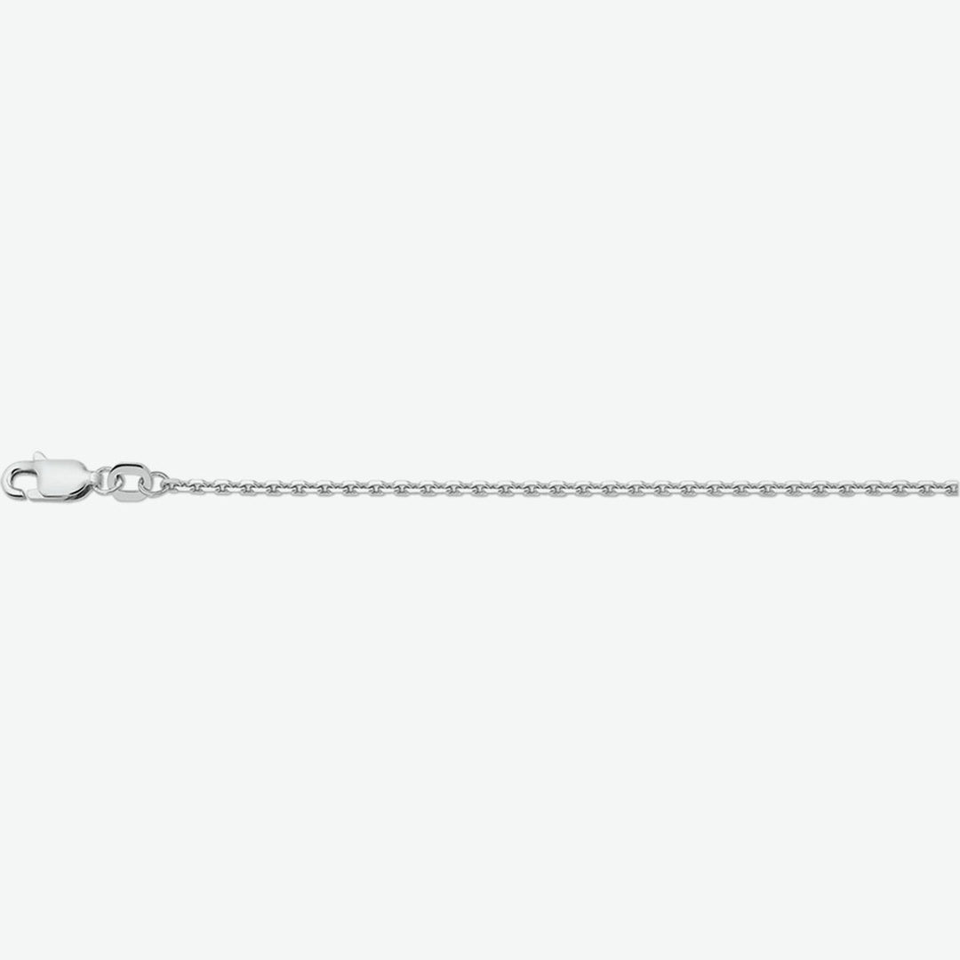 zilver collier anker gediamanteerd 1,6 mm 60 cm