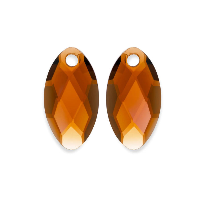 Earstones | Leaf Citrine Quartz Earleaf small EAGEM38-FCLF-S