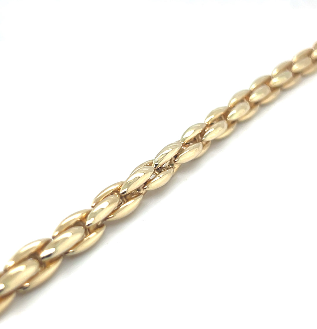 Gouden armband ovaal jasseron 939A GEEL