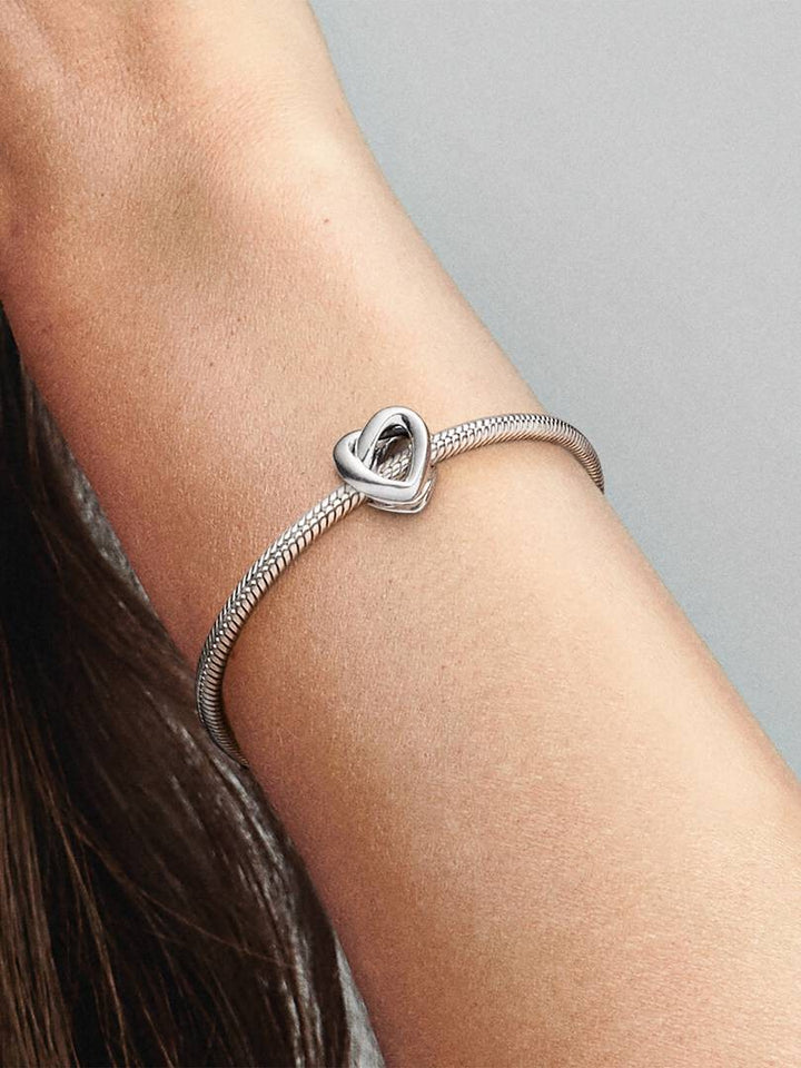 Knotted heart silver charm 798081