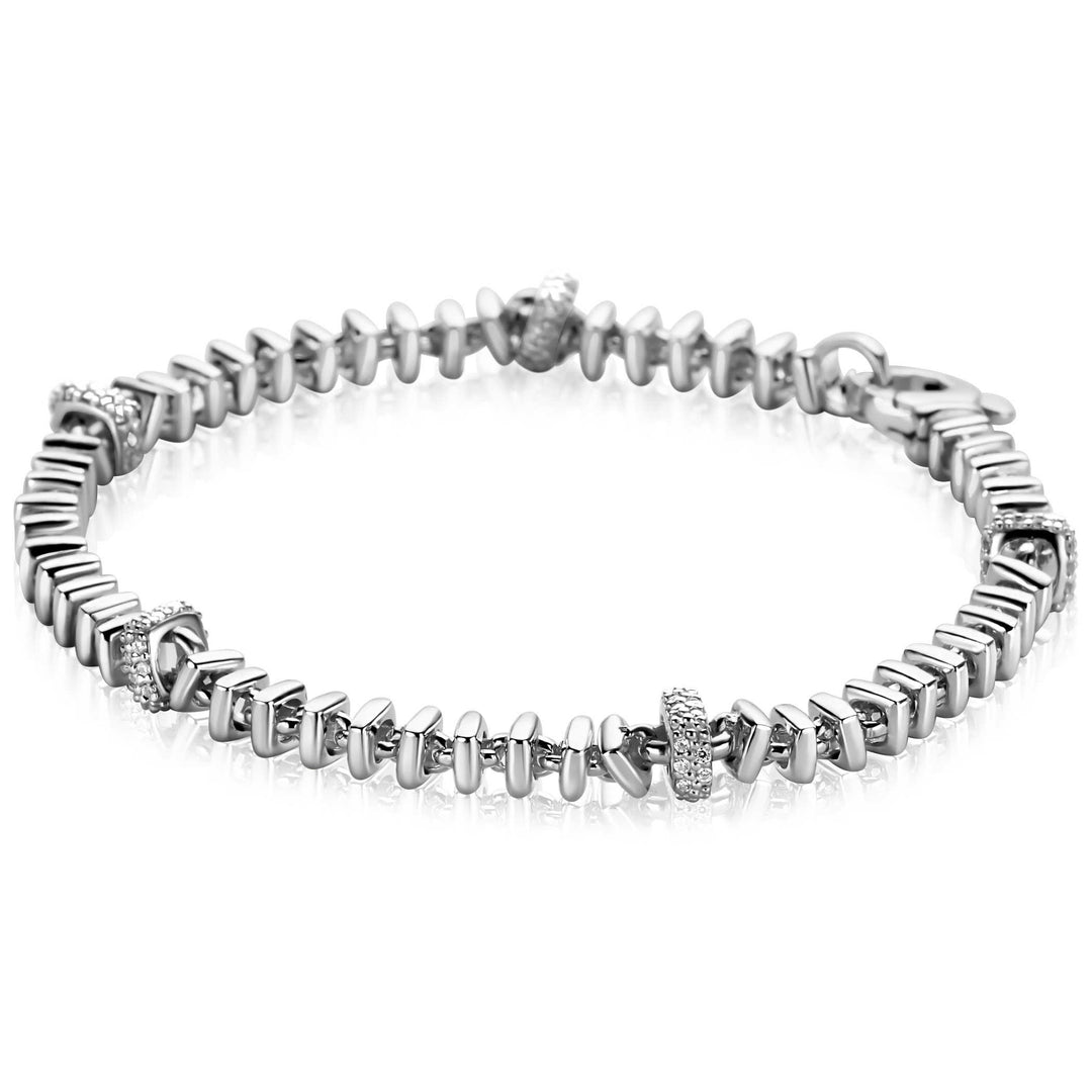 ZINZI zilveren vierkante schakel armband ZIA2678