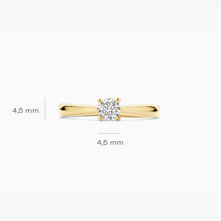 14 kt Geelgouden Ring met Lab Grown Diamant 0,35 ct - LG1002Y