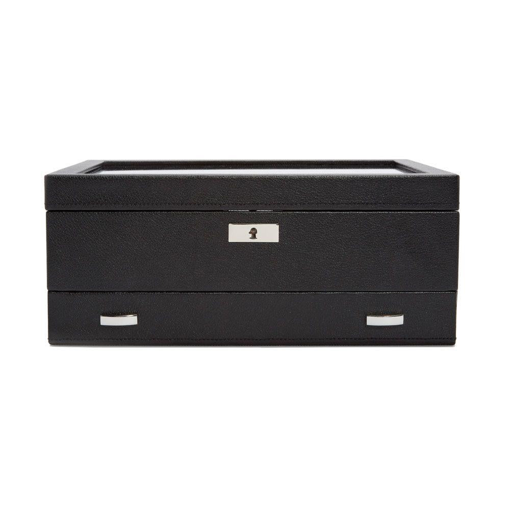 466202 Viceroy 10 PC Watch Box w/ Drawer - Black