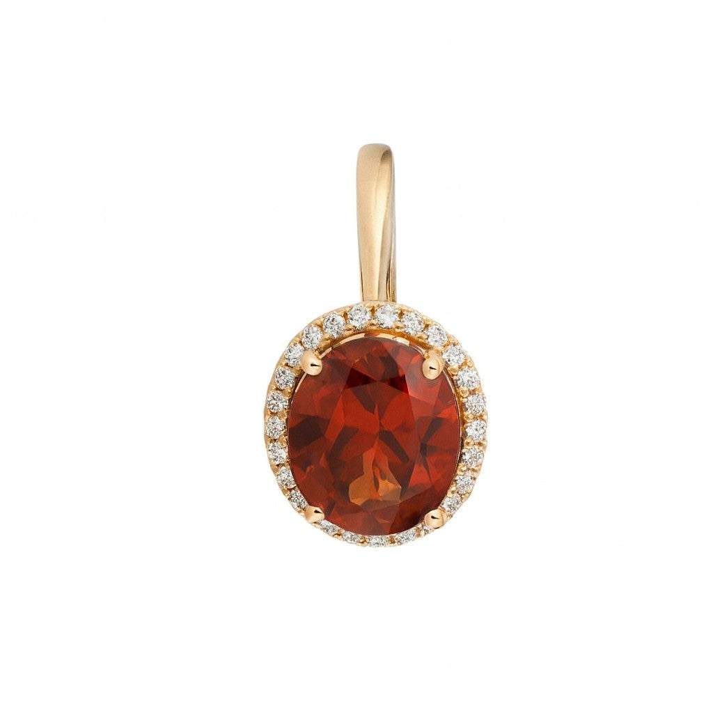 14 kt witgouden hanger met een blauwe saffier van circa 0.75 ct