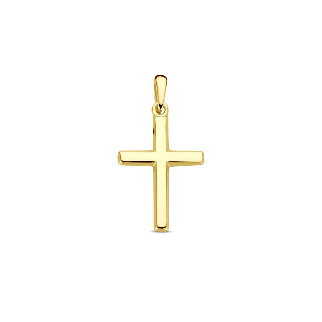 14 kt geelgouden kruis 17x12 mm