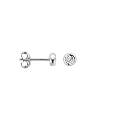 Blush witgouden oorknoppen met diamant 7627WDI