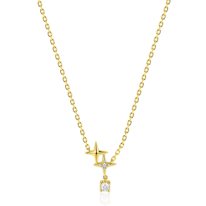 ZINZI goldplated zilveren ketting ‘sterrendans 42–45 cm ZIC2837