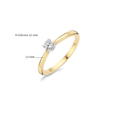 Blush Jewels ring 1187BZI - 14k Geel en Witgoud met Zirkonia
