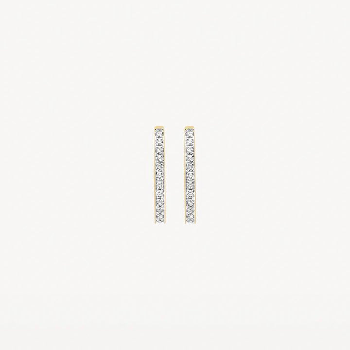 Oorringen 7622YDI- 14k Geel en Witgoud met Diamant
