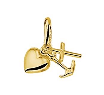 14 Karaat Geelgouden Hanger Geloof, Hoop en Liefde – 12 mm