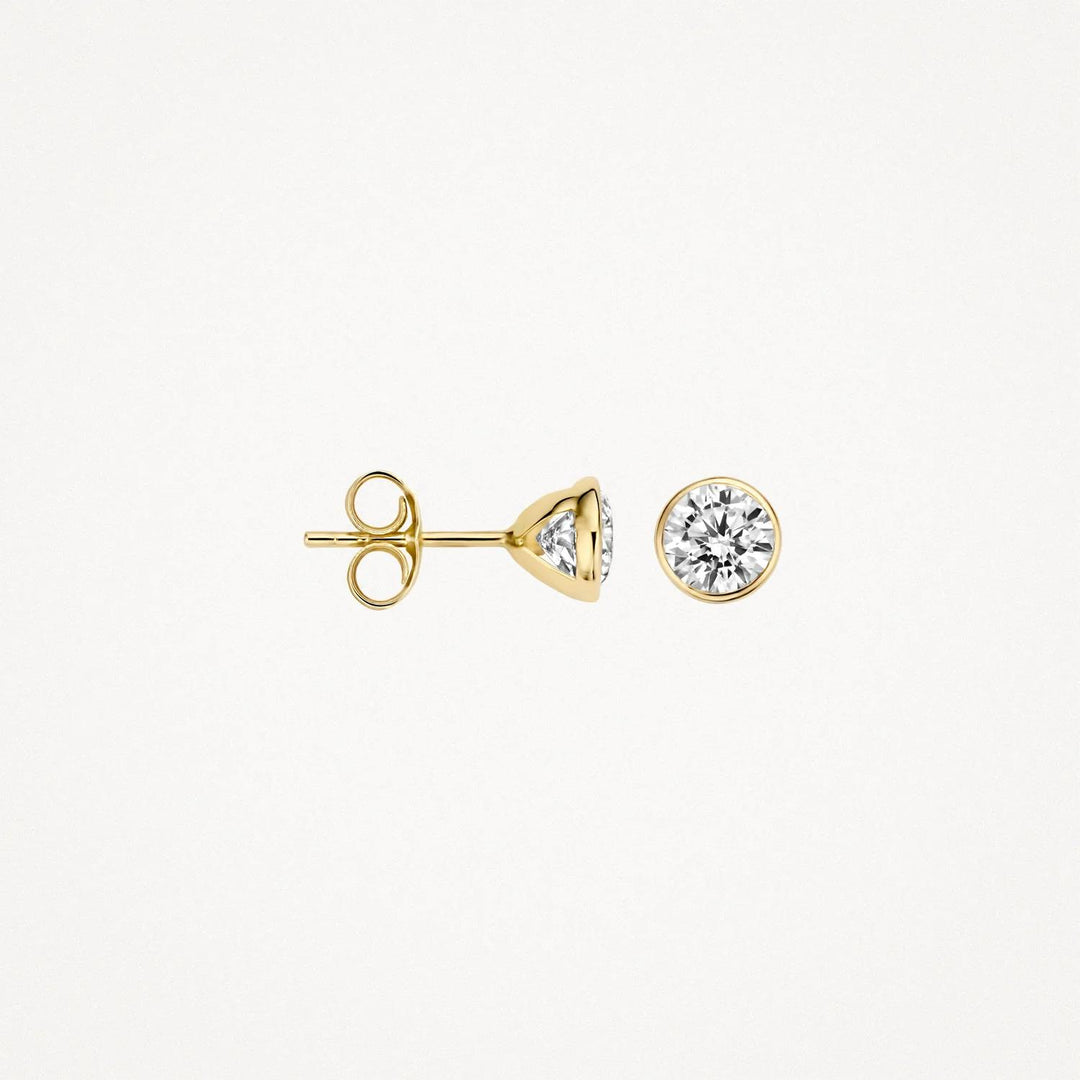 Oorknoppen 7258YZI - 14k Geelgoud met zirkonia