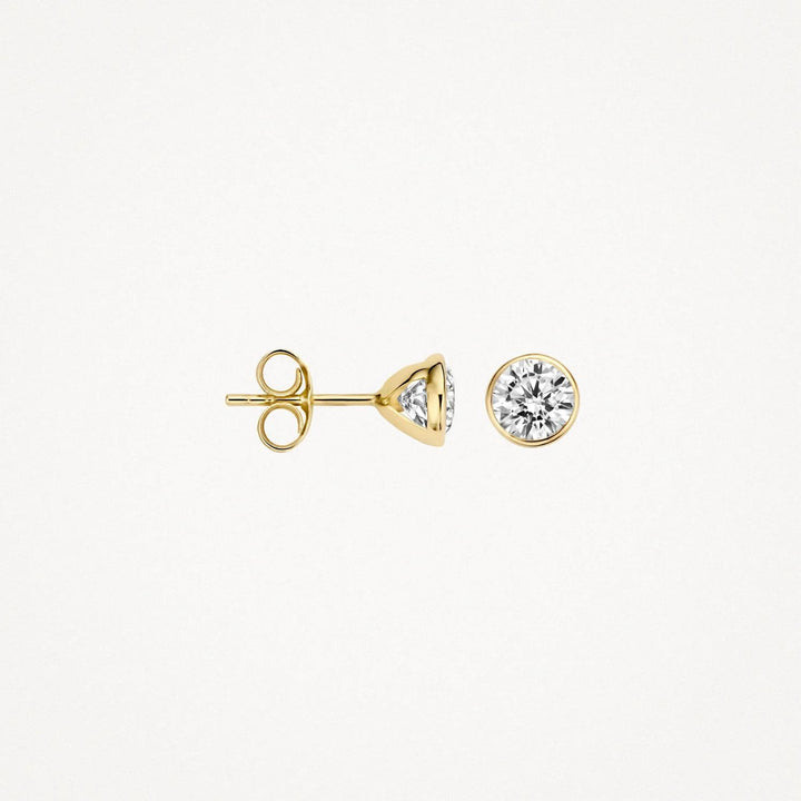 Oorknoppen 7258YZI - 14k Geelgoud met zirkonia