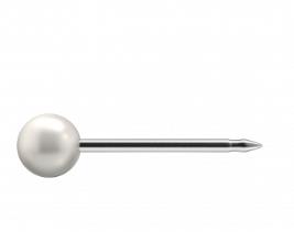 schietoorbellen 3 mm wit steen staal