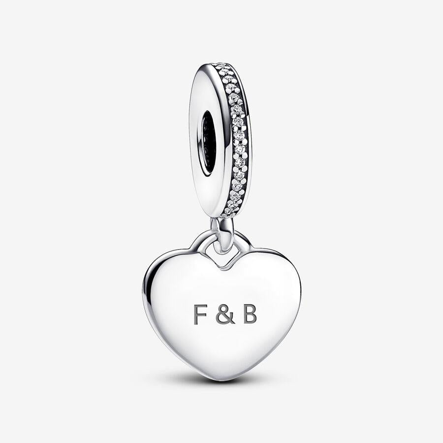 Pandora hartvormige hangende bedel graveerbaar 798761C01