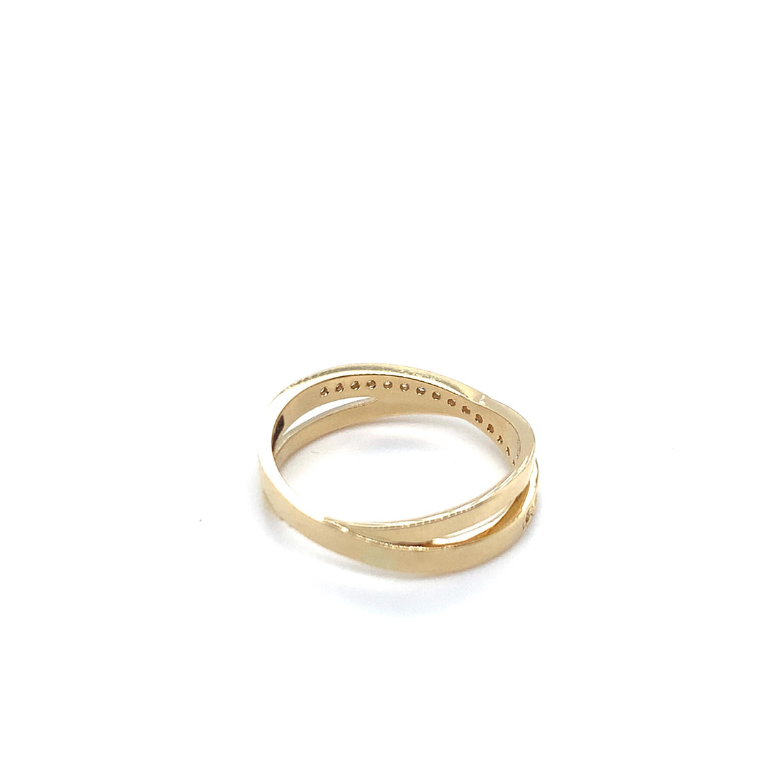 14K RING GG DIA WE-SI 19- 0,16 CRT TRI062-G