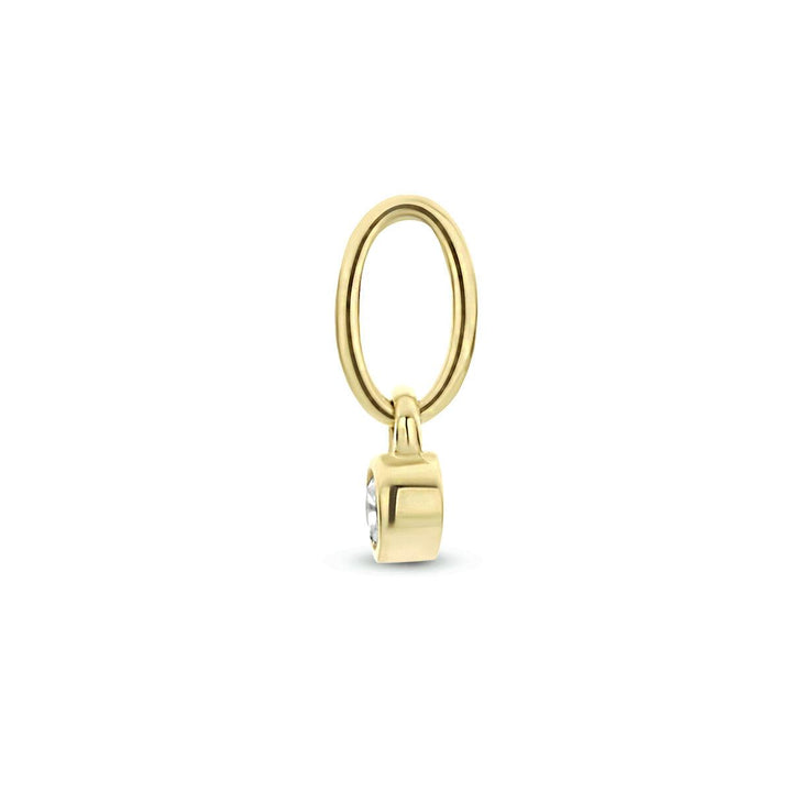 14 kt Geelgouden hanger met zirkonia.