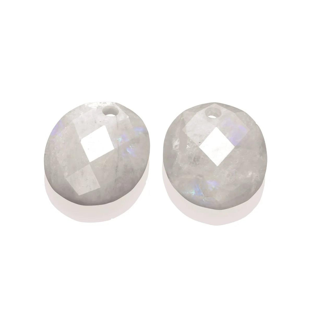 Earstones | Large Oval - Moonstone EAGEM54-RO