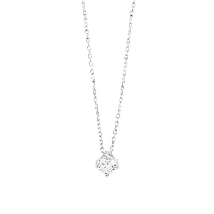 14 kt collier met solitair hanger 0.20ct P1172000