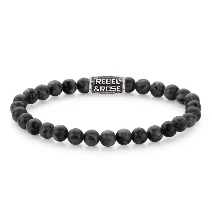 Rebel and Rose Grey Seduction Vintage RR-60117-V-L Armband 6mm 17,5cm