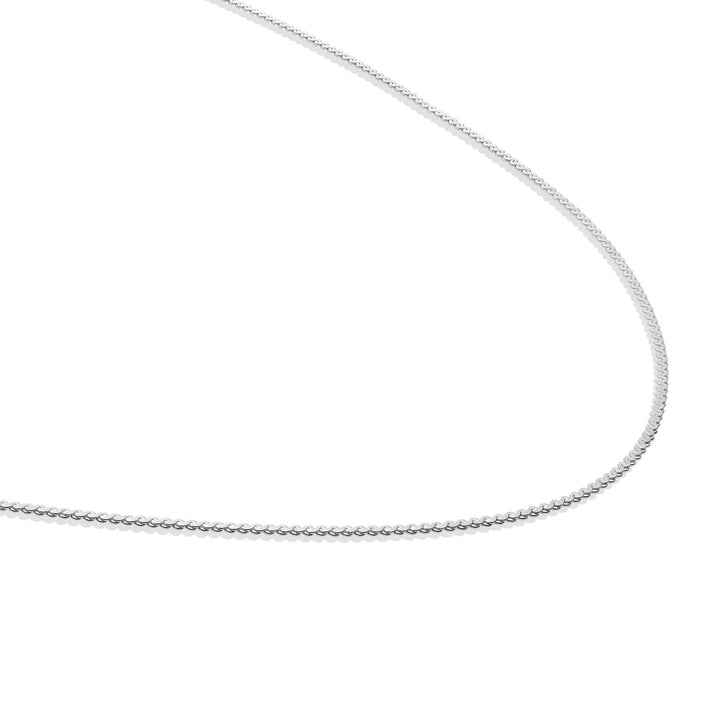 Necklace | Serpentine Chain rhodium plated - Silver - 50cm SN-SPS-050