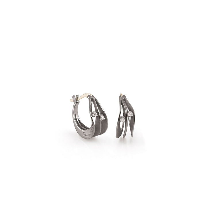 Cammilli Firenze Dune Oorbellen – 18Kt Black Lava Gold met Diamant – GOR3665E