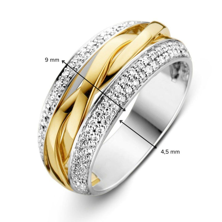 14 Karaat Bicolor Ring met Briljant 0.45 ct – RP416630