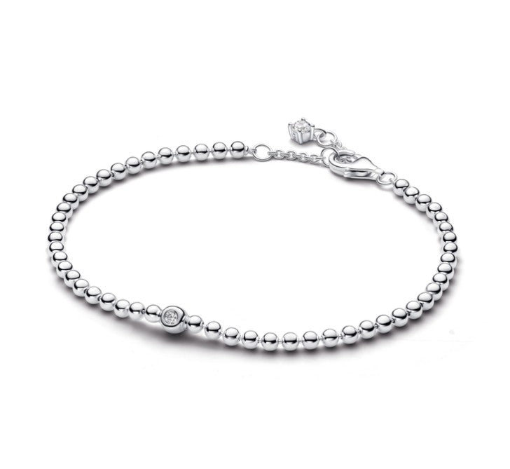 PANDORA Bracelet chain Beads &amp; Sparkling Stone 594822C01-18