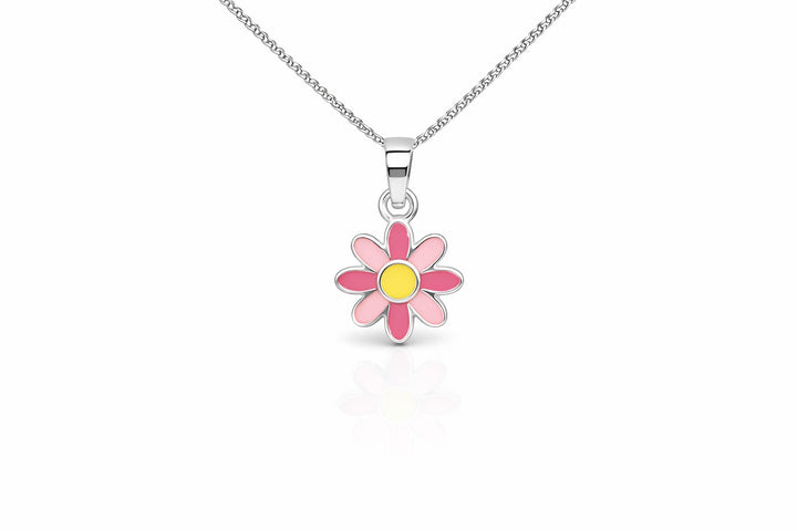 Tedora Bellini Zilveren Set – Multicolor Bloem Hanger met Collier 574.073