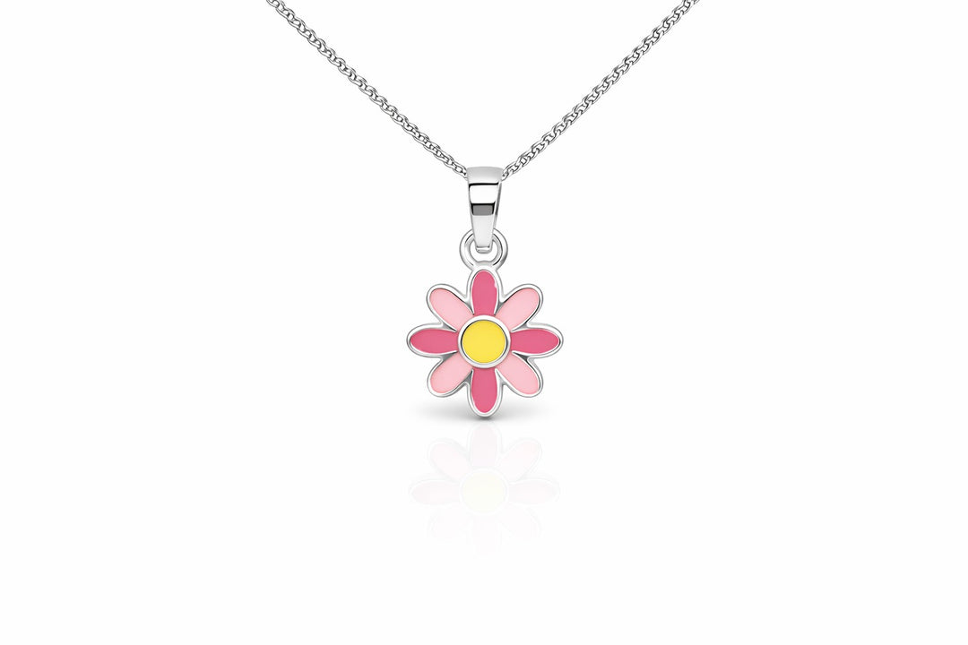 Tedora Bellini Zilveren Set – Multicolor Bloem Hanger met Collier 574.073