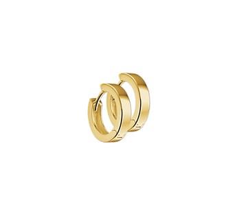 14 kt Geelgouden Klapoorringen 40.18304 – Vlakke Buis 13 mm