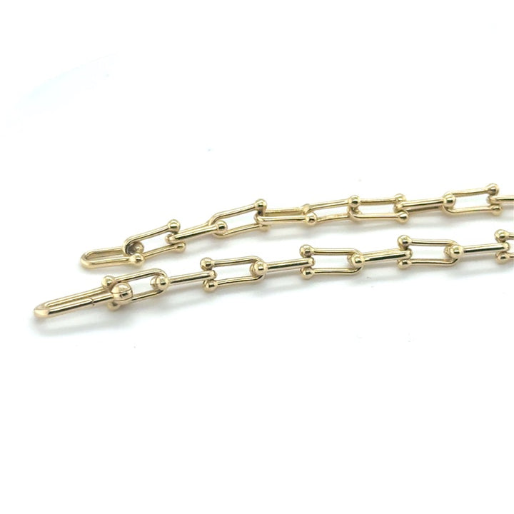 14 Karaat Gouden Armband VIJ D030 – Massief Harpschakel – 19 cm x 5 mm