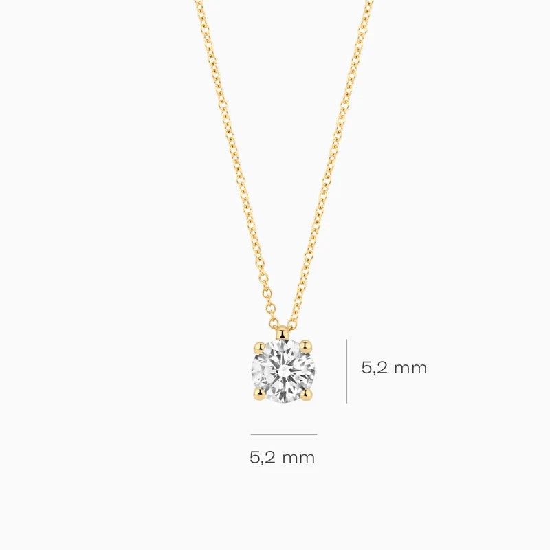 Blush Lab Grown Collier LG3003Y in 14 Kt Geelgoud