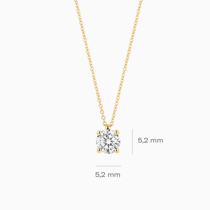 Blush Lab Grown Collier LG3003Y in 14 Kt Geelgoud