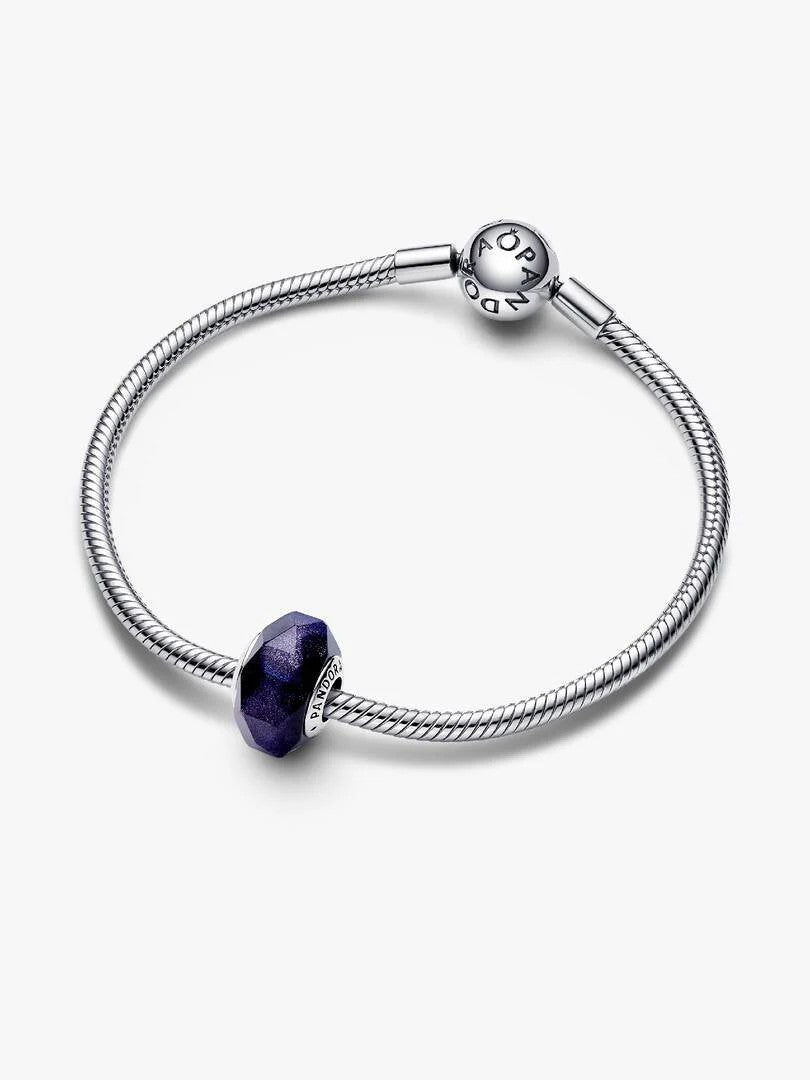 Pandora Moments 792984C00 zilveren bedel met blauw murano glas