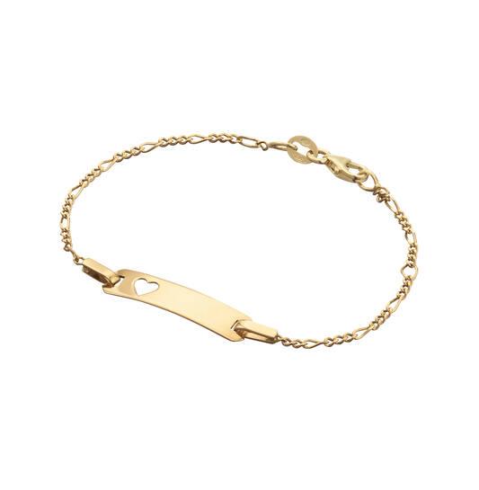 14 Karaat Goudkleurige Baby Plaatarmband