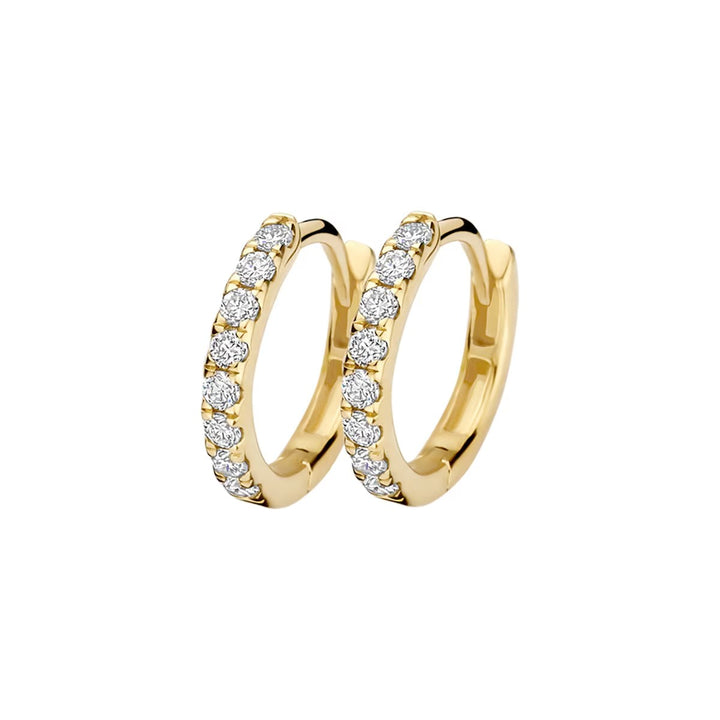 Lab diamonds oorringen LG7029Y - 14k Geelgoud