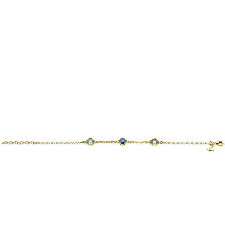ZINZI gold plated zilveren schakel armba
