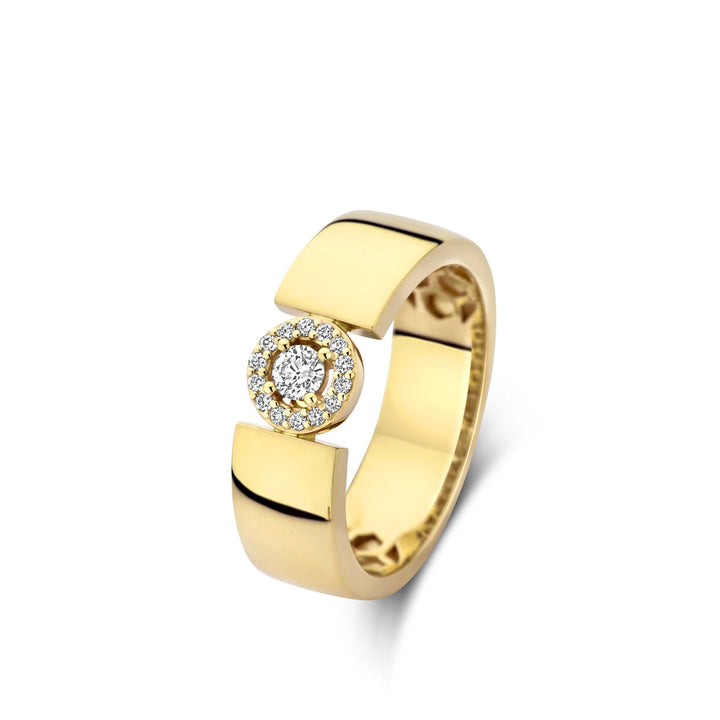 Salina ring in 18 Kt geel goud met diamanten 068007A