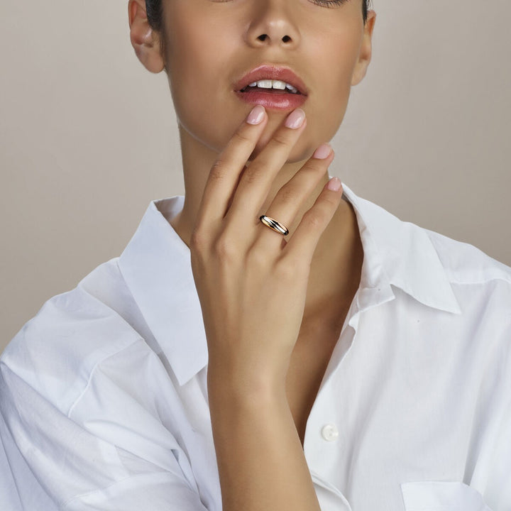 14 kt tri color ring