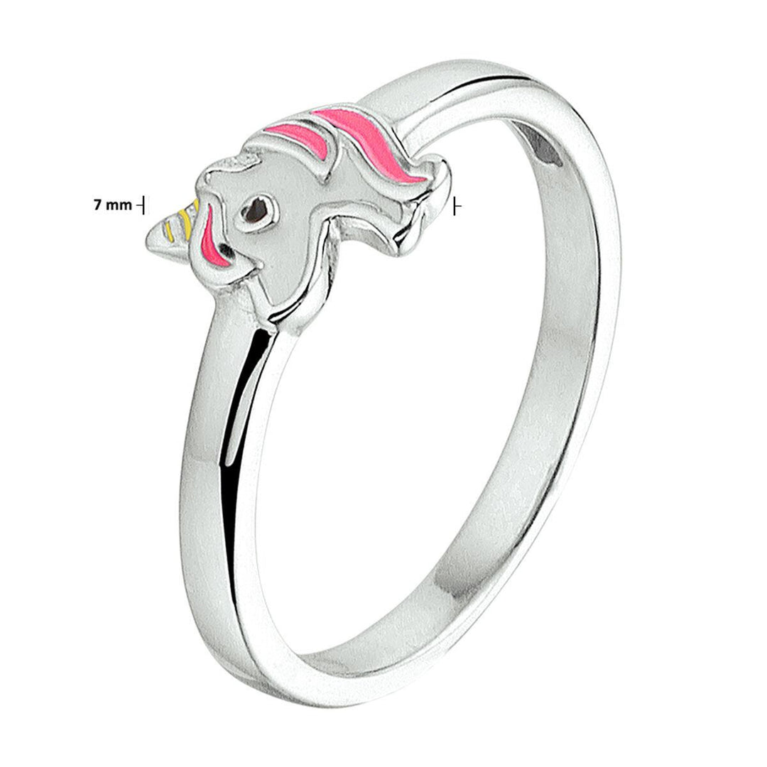 Gerhodineerd Zilveren Eenhoorn Ring – Fantasie